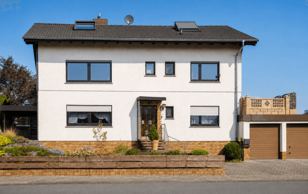 Zwei Wohnbereiche für mehrere Generationen – 274 m², Sauna, Doppelgarage & Fernblick